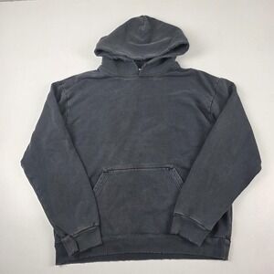 Basketcase Zachary Kinninger Mens Large Hoodie Raw Hem Distressed Sweatshirt